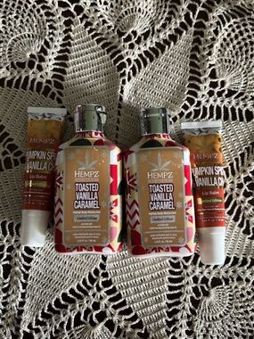 *NEW* Hempz Toasted vanilla Carmel lotion & Pumpkin spice vanilla chai lip balm